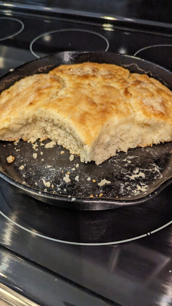 Cat Head Biscuits in cast iron skillet image