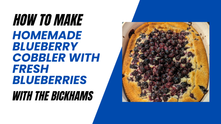 Homemade Blueberry Cobbler with fresh blueberries YouTube Thumbnail